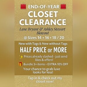 End-of-Year Closet Clearance